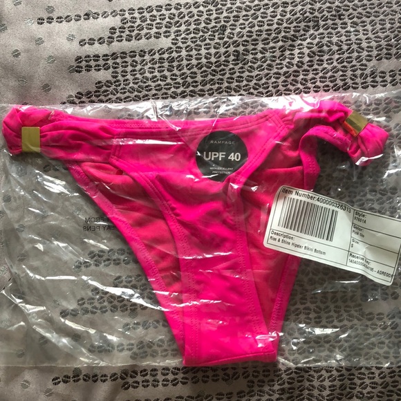 Rampage Rise & Shine Hipster Bikini Bottom-Pink - Picture 3 of 7